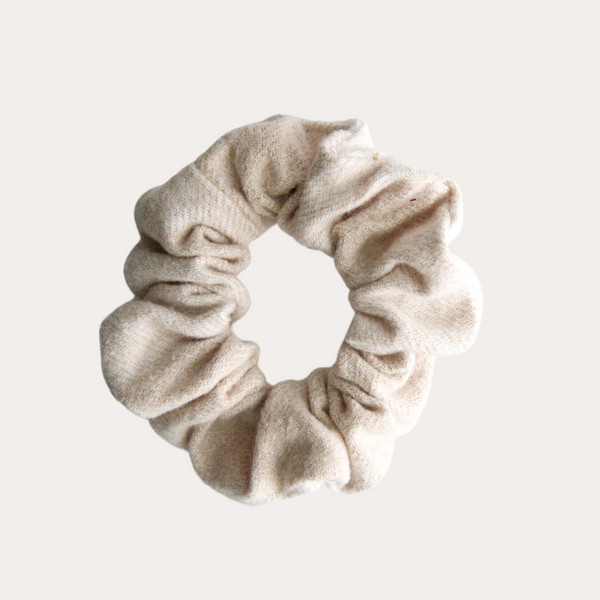 vanilla latte flannel scrunchie