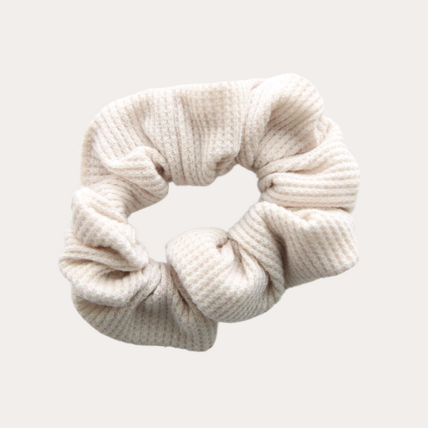 ivory waffle knit scrunchie