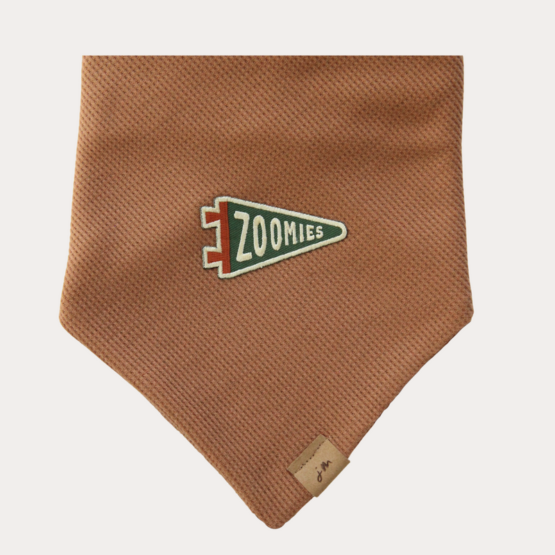 zoomies - clay waffle knit dog bandana