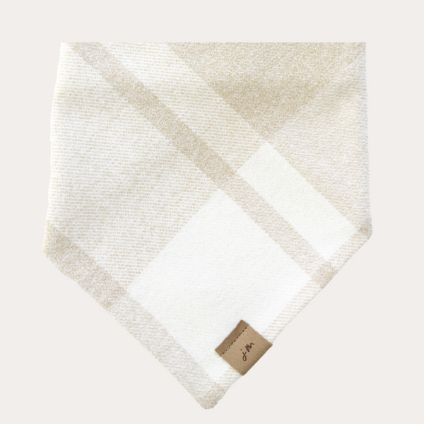 vanilla latte flannel dog bandana