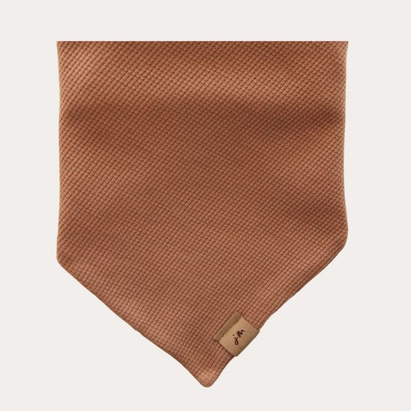 clay waffle knit dog bandana