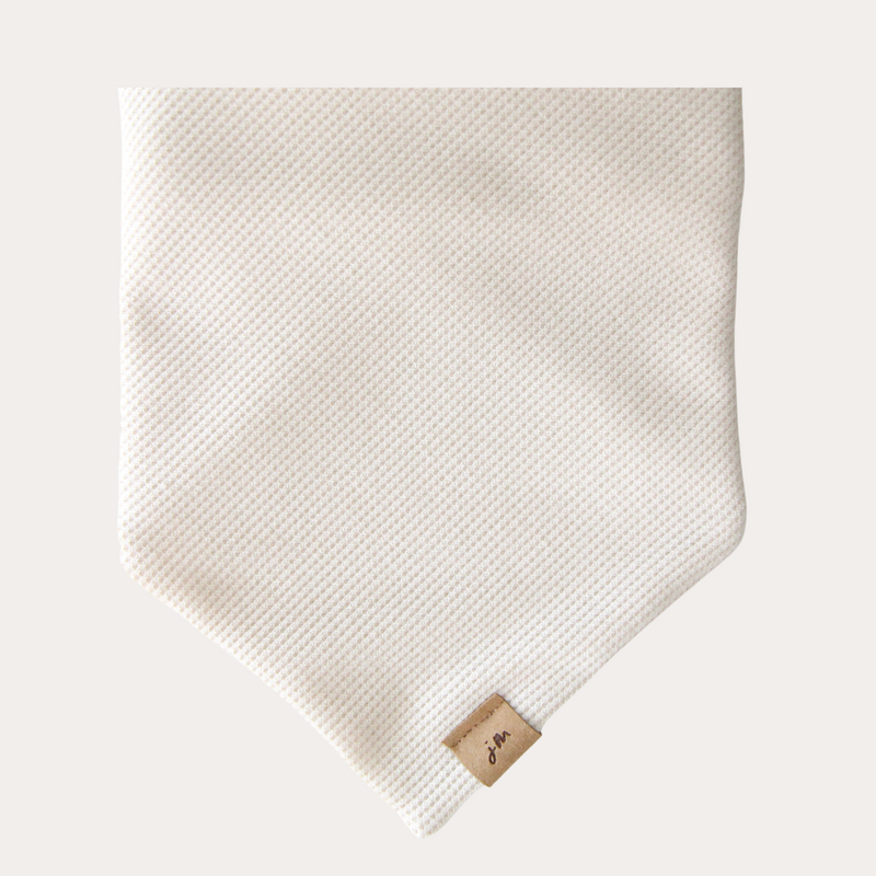 ivory waffle knit dog bandana