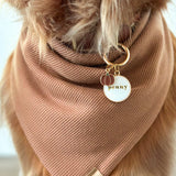 clay waffle knit dog bandana