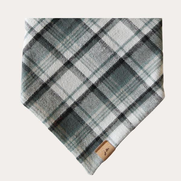 good tidings flannel dog bandana