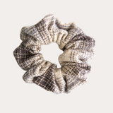 toasted marshmallow flannel scrunchie