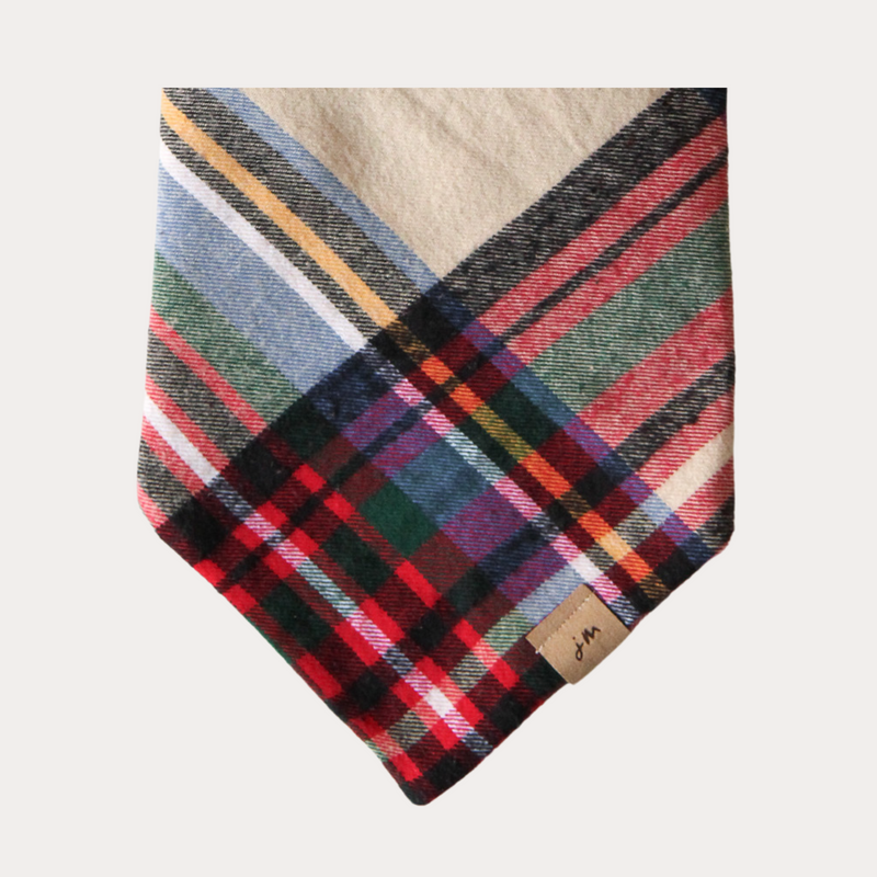 holiday cheer flannel dog bandana