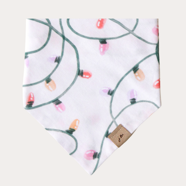 merry and bright dog bandana