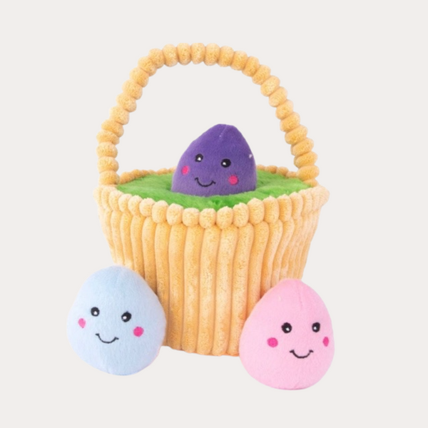 easter basket burrow dog toy