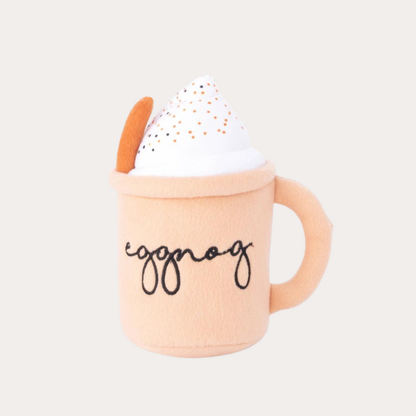 winter eggnog dog toy