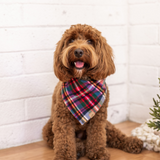 holiday cheer flannel dog bandana