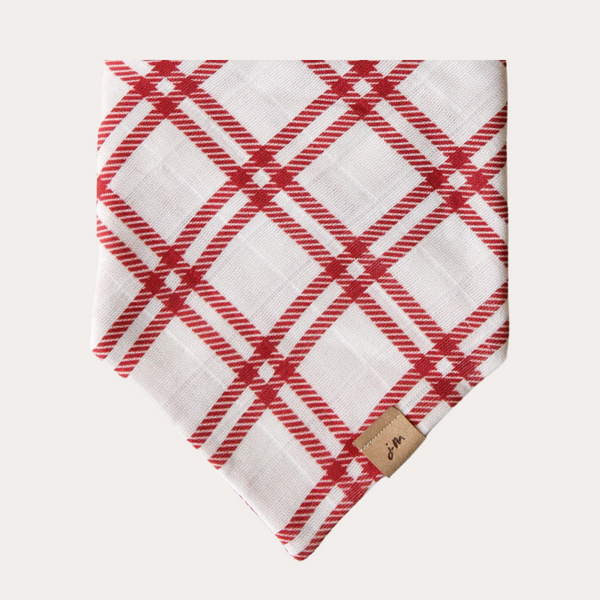 holly plaid dog bandana