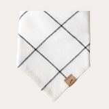 white winter flannel dog bandana