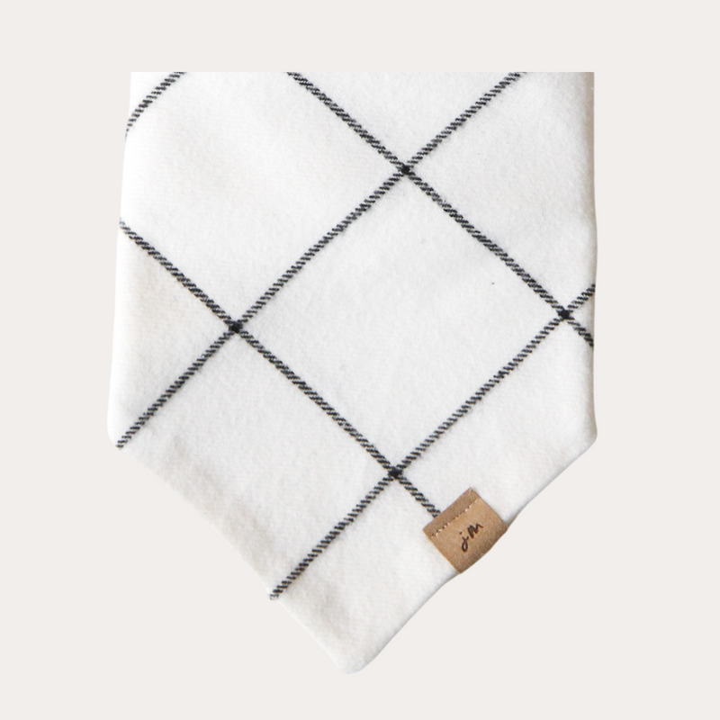 white winter flannel dog bandana